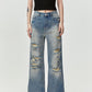 FISH MOUTH JEANS PANTS