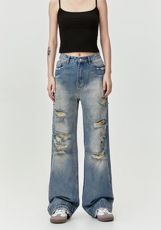 FISH MOUTH JEANS PANTS