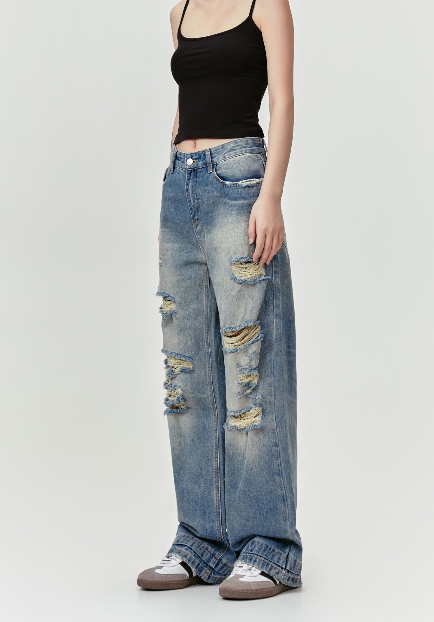 FISH MOUTH JEANS PANTS