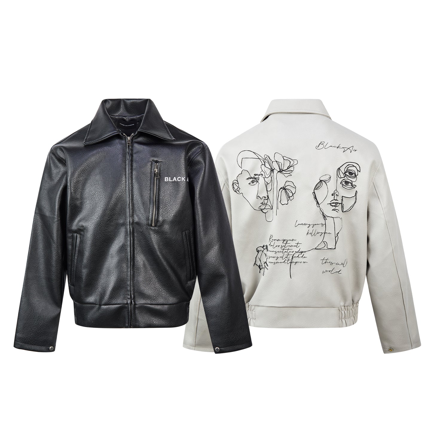 OUTLINE LEATHER JACKET