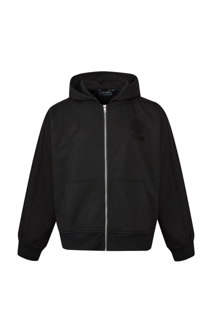 SALT AND PEPPER HOODIE ZIP